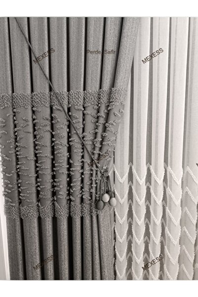 Mexess Νέας Σεζόν Πολυτελής Φουσκωτή Κουρτίνα Φόντου με Πομπόν, Κατάλληλη για...