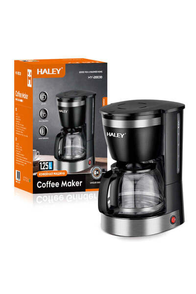 HALEY Καφετιέρα HY-2808 – 800 W, 1.25 L, 12 Φλιτζάνια, Σύστημα Ασφαλείας, Εύκ...