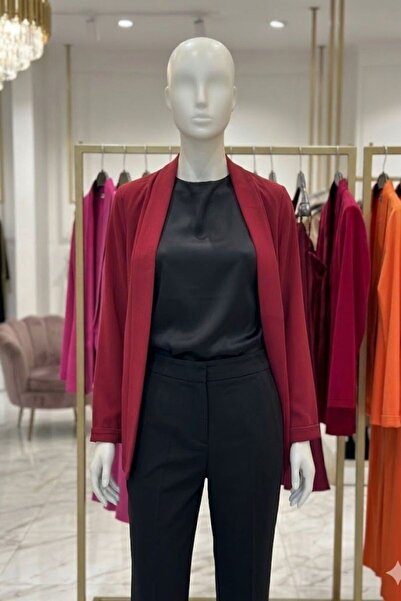 MODA Ofis Şıklığı Kadın Blazer - Yakasız Modern Kesim Ceket