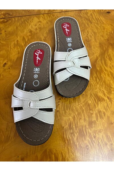 LAMEDORE Γυναικείες καλοκαιρινές παντόφλες με μαλακή σόλα, αγκράφα και πλεκτή...