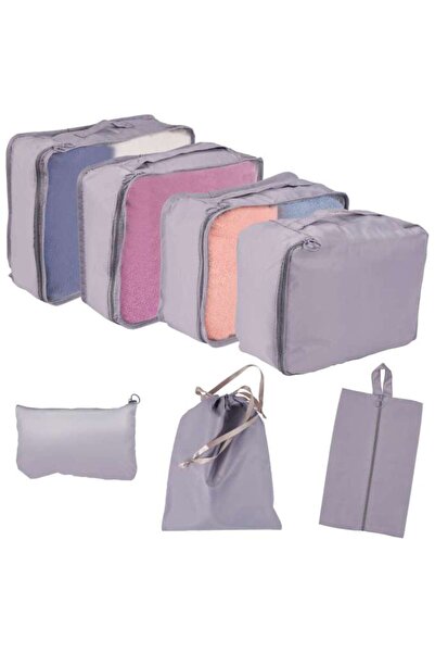 Ikonka Σετ 7 Οργανωτών Αποσκευών, για Ρούχα και Αξεσουάρ, Αδιάβροχο, με Κάλυμ...