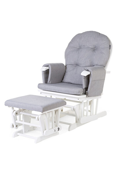 CHILDHOME Καρέκλα θηλασμού με υποπόδιο, Γκρι