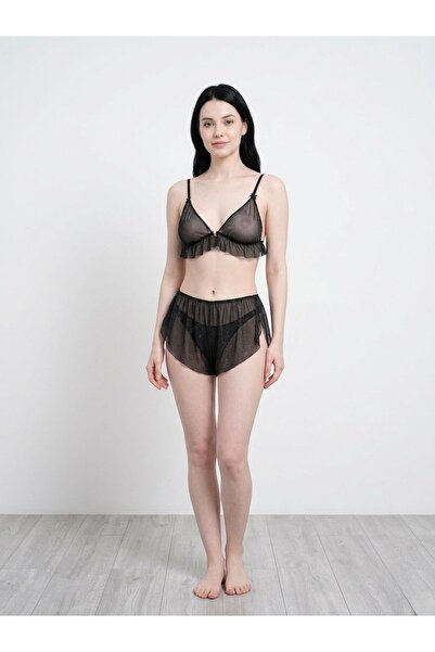 EVVA LINGERIE Sim Detaylı Tül Takım