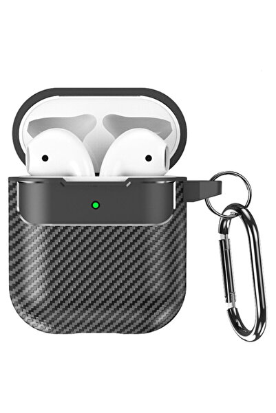 Techsuit AirPods 1 / 2 Case - CarbonFiber - Black