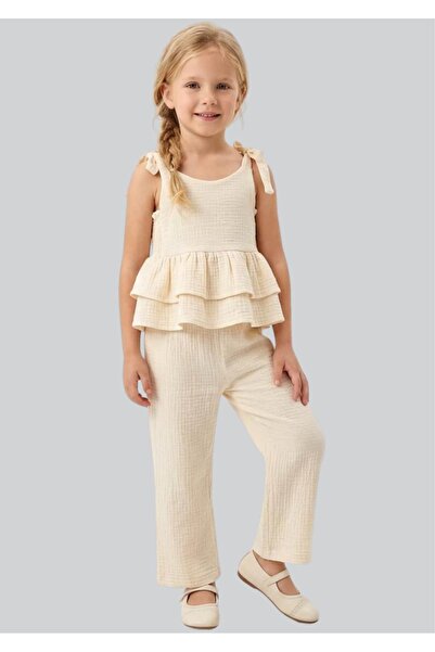 ww waka waka kids store Κοριτσίστικο Σετ Παντελόνι με Βολάν από Μουσελίνα