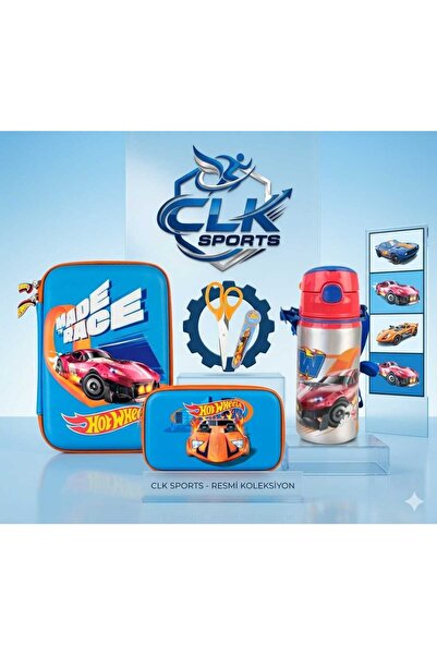 HOT WHEELS Kalem Çantası , Korumalı Makas , Alüminyum Matara