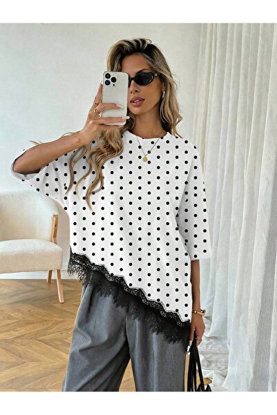 MOONBULL Γυναικείο μπλουζάκι με μονόχρωμη ασύμμετρη φούστα με λεπτομέρεια από...