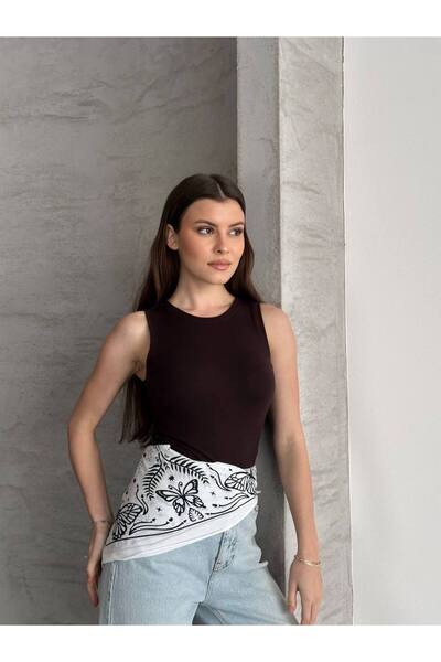 Royteks Fashion Kadın Siyah Yuvarlak Yaka Kolsuz Slim Buzzy Badi Body