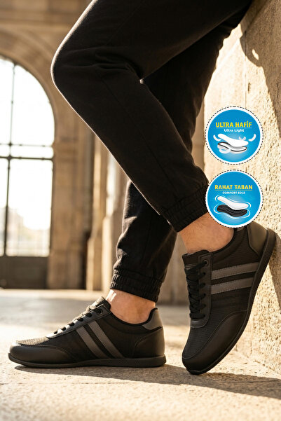 WALKWAY Ανδρικά αθλητικά παπούτσια Bestof BST-2086 M Black-Smoked