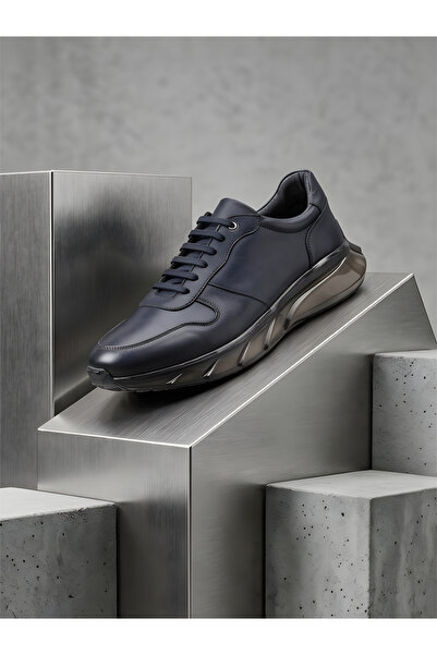 CRC AYAKKABI Black Genuine Calfskin Eva Sole Orthopedic Casual Men's Shoes