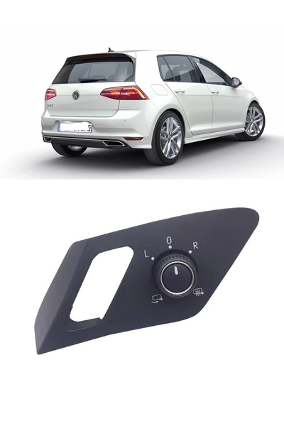 cme parts Vw Golf 7 Ve 7.5 2013-2020 Uyumlu Dış Dikiz Ayna Ayar Kumanda Düğme...