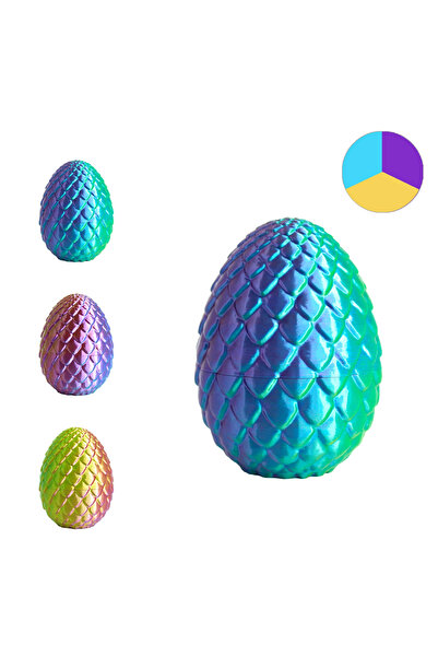 Silk PLA Mystic 3 Renkli Filament - Sky Blue Purple Yellow