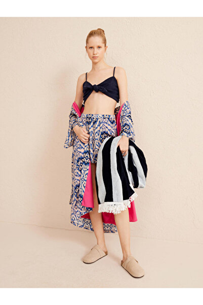 Xint Kadın Lacivert Oversize Kimono