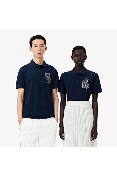 Lacoste Erkek Regular Fit Baskılı Lacivert Polo