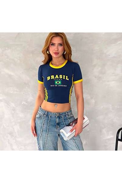 Weekeep Y2k Βραζιλιάνικο εμπριμέ κροπ τοπ