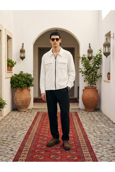 BASEL.CO Zra Model Premium Waffle Jacket - Double Pocket Cover Style