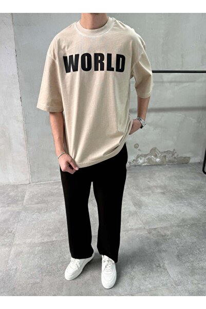 DIFRANSEL JEANS Washable World Printed Stone Oversize T-Shirt