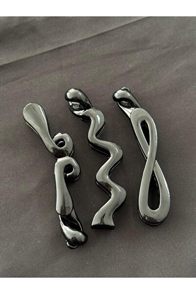 bijoux uniques 3"lü muz toka topuz tokası