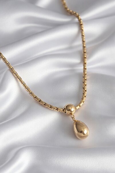 Jadem Gold 316L Stainless Steel Gold Color Snake Back Chain Model Drop Dangle...