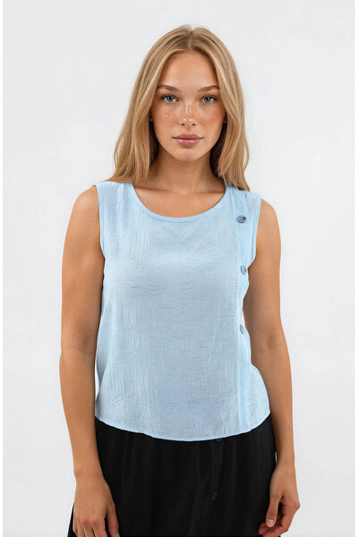 Vitrin Self Patterned Buttoned Blouse