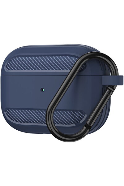 Techsuit AirPods 3 Case - Carbon Silicone - Navy Blue