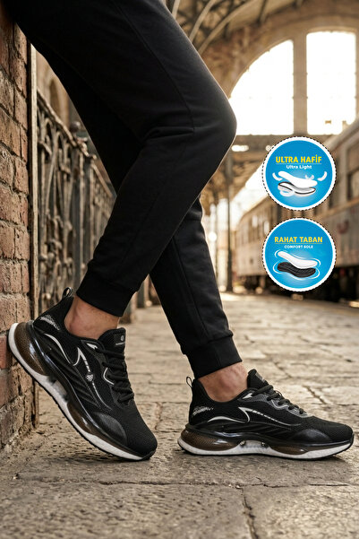 Hammer Jack Amelıe 101 25087-M Μαύρο-Λευκό Διχτυωτό Ελαφρύ Ανδρικά Αθλητικά Π...