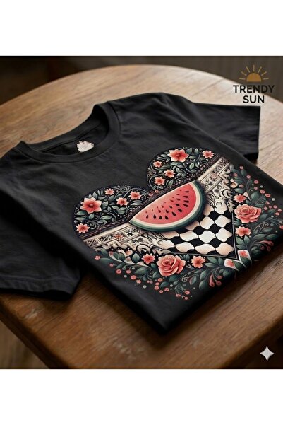 Trendy Sun Palestine Digital Printed Women'S/Men's and Children's T-Shirt- Co...