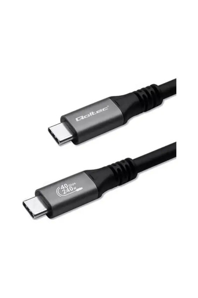 Qoltec Καλώδιο USB-C 4.0 - USB-C 4.0 1μ PD 240W 4K 8K 40Gbps Thunderbolt 3 Th...