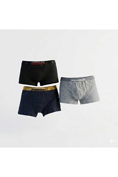 NoNameStore7 CK-Ανδρικά Μποξεράκια, Σετ 3 τεμαχίων, 95% Βαμβάκι, Μαύρο, Ναυτι...