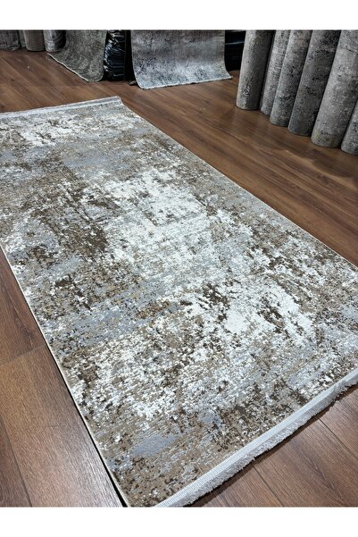 WOOLKNOT HALI Maxell Viskonpolyester Dokuma Makine Halısı Krem Kahve Yolluk