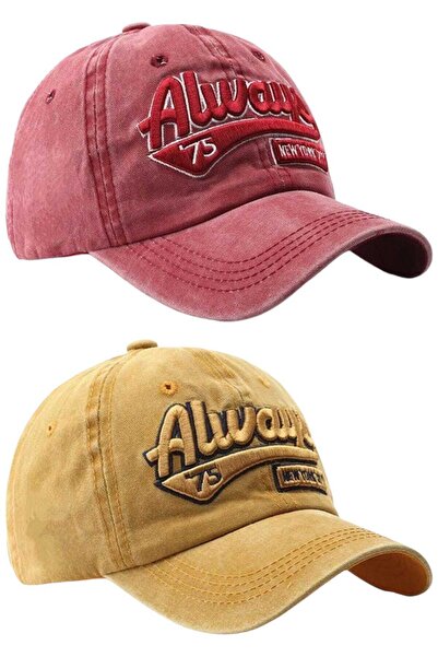 Mood Agenda Unisex Vintage Always 75 Κεντημένο Ρυθμιζόμενο Καπέλο Μπέιζμπολ Σ...