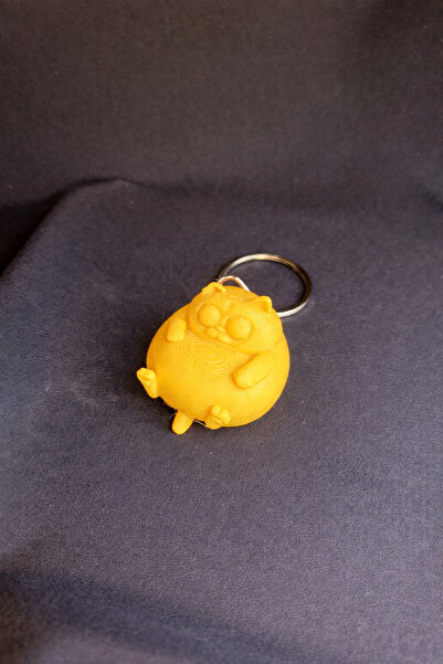 PAİPLAYSHOP Fat Cat Keychain - 3 Pieces of Tiny Sweet Keychains in the Shape ...