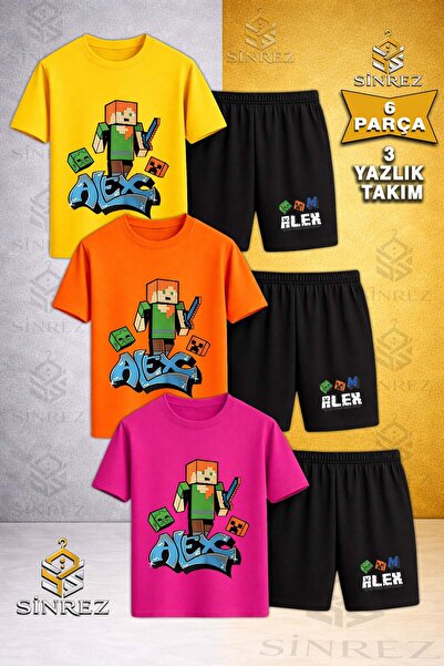 SİNREZ Tricou pentru copii ALEX ORIGINAL NOU cu imprimeu special, cu gâtul ti...