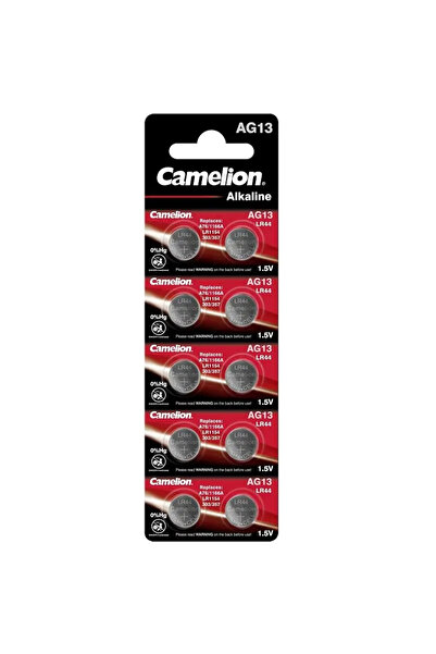 CAMELİON Συσκευασία 10 αλκαλικών μπαταριών LR44 AG13 1.5V Γερμανίας