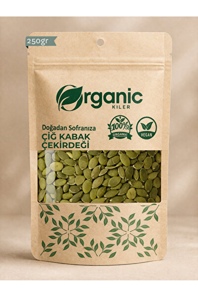 Organic Kiler Çiğ Kabak Çekirdeği İçi 250gr Taze & Katkısız, Tuzsuz ve Yerli ...