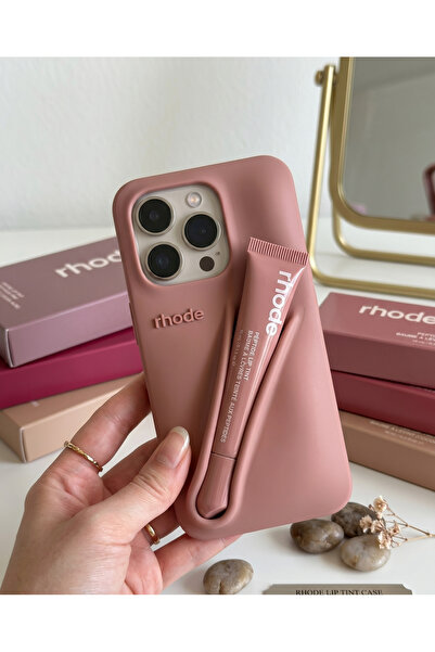 Iphone 13 pro Uyumlu Summer Lip Case Ruj Bölmeli Rujlu Kılıf