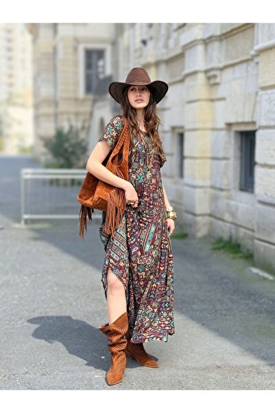 Hazinedan ΑΥΘΕΝΤΙΚΟ ΓΥΝΑΙΚΕΙΟ ΦΟΡΕΜΑ ΜΕ ΕΘΝΙΚΟ ΣΧΕΔΙΟ ΑΣΥΜΜΕΤΡΙΚΟ ΚΟΝΤΟΜΑΝΙΚΟ...