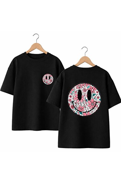 playwear تي شيرت Papatya Emoji مطبوع على الظهر والصدر مصنوع من القطن بنسبة 10...