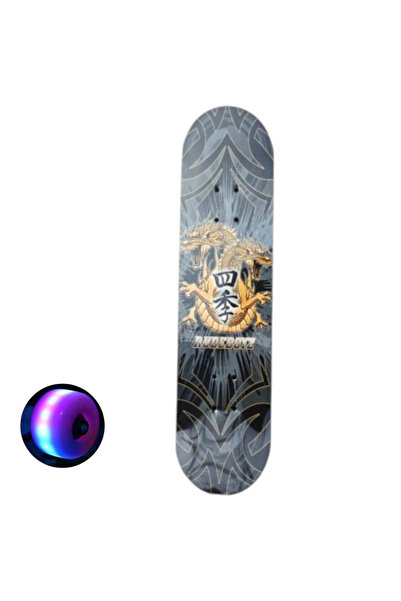 CWT Παιδικό Ξύλινο Σκέιτμπορντ με Φωτιζόμενους Τροχούς, 72 εκ. - Rudeboyz Dra...
