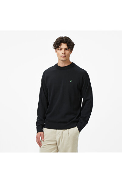 Calvin Klein Cotton Erkek Siyah Triko