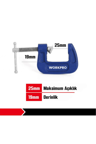 Workpro WP232016 25mm G Tipi İşkence