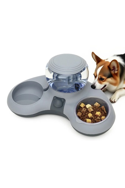 YENİTECH Yeni Model Kedi Köpek Mama ve Su Kabı Kaymaz Devrilmez Oyuncak Ayı Tasarımlı Besleme Kabı