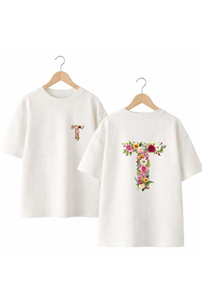 playwear تي شيرت باباتيا مطبوع عليه حرف S على الظهر والصدر، مصنوع من القطن بن...