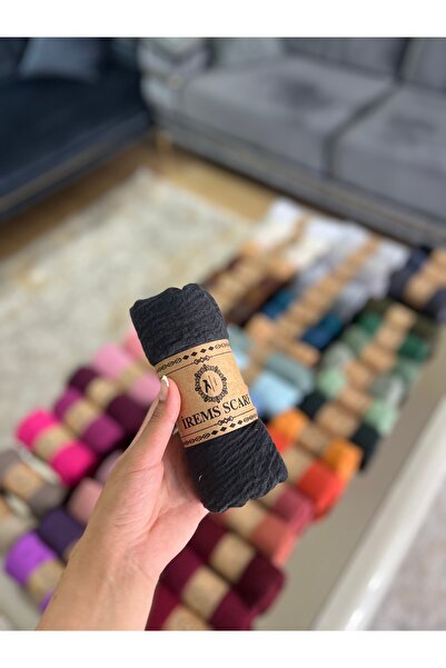 shop İREMSSCARF KOYU ANTRASİT BÜRÜMCÜK ŞAL