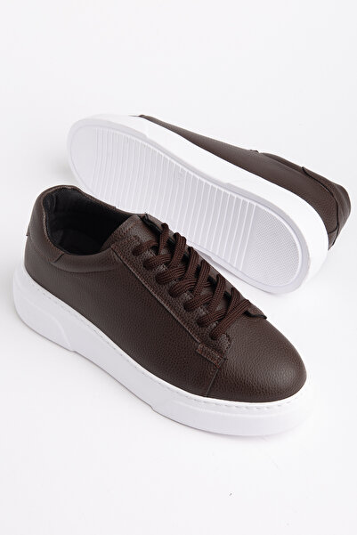 CALVORO Men's Brown Sneaker Daily Comfortable Orthopedic Sole Lace-Up Sports ...