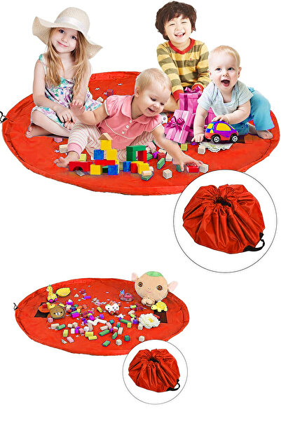 Leiste Çocuk Oyuncak Hurcu Toplanır Çanta Oyun Halısı Lego Puzzle Ve Yapboz E...