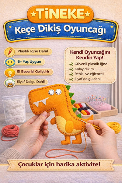 TİNEKE 1 Adet 3 Yaş Çocuklar Için Eğitici Oyuncak Kendin Yap Montessori Keçe ...
