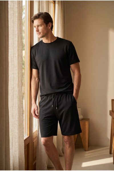 Katia&Bony Ανδρικό μοντάλ μαύρο σορτς