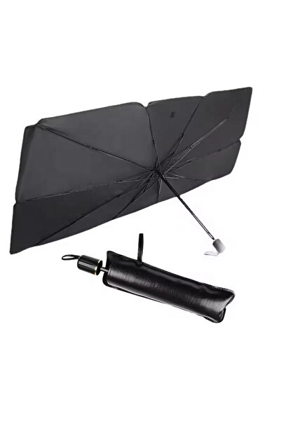 Generic مظلة سيارة قابلة للطي 150×80 سم، غطاء عاكس للزجاج الأمامي، 10 أضلاع م...