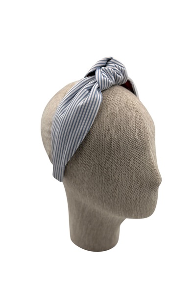 ZELİCE TASARIM Knotted Blue and White Striped Crown